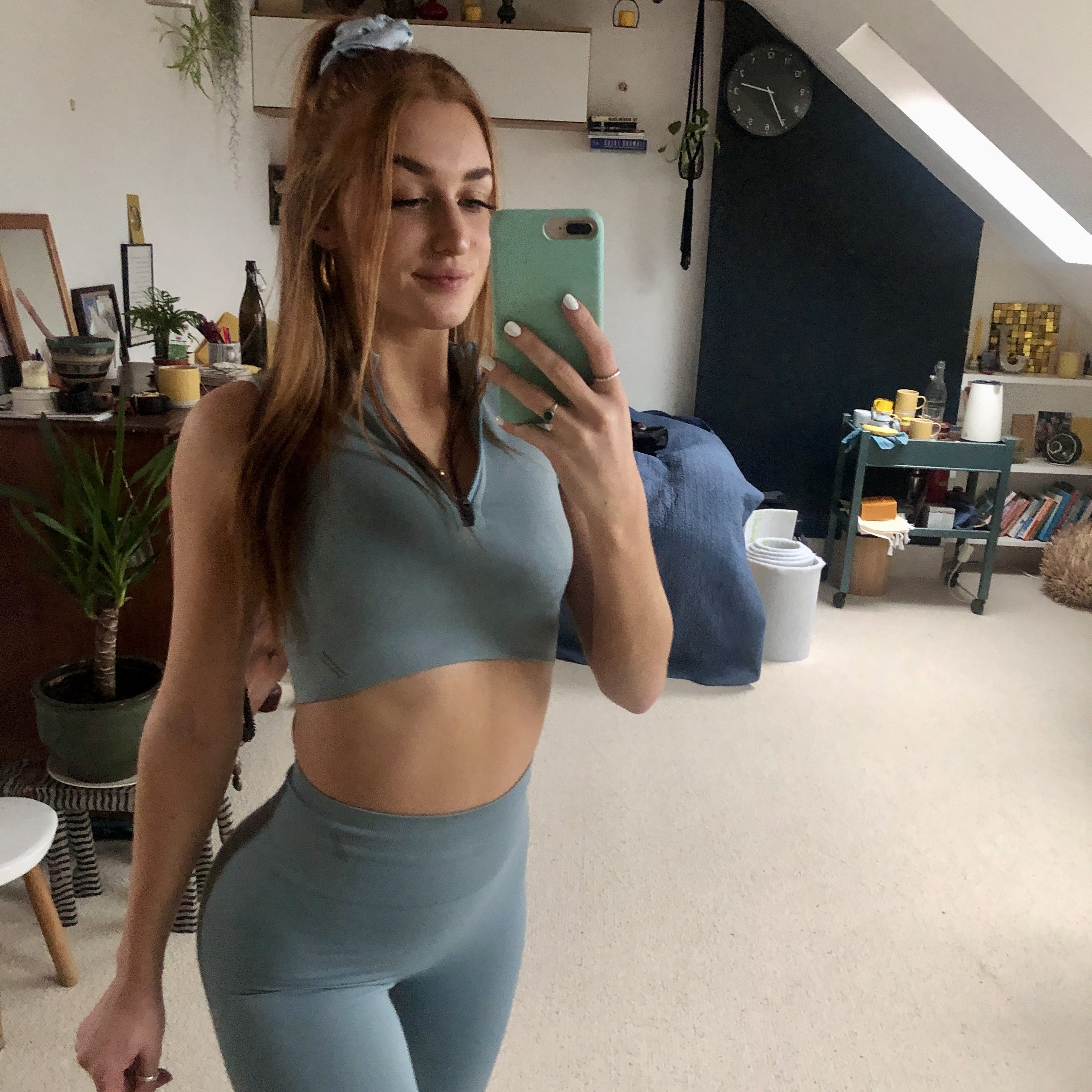 girl in gym clothes
